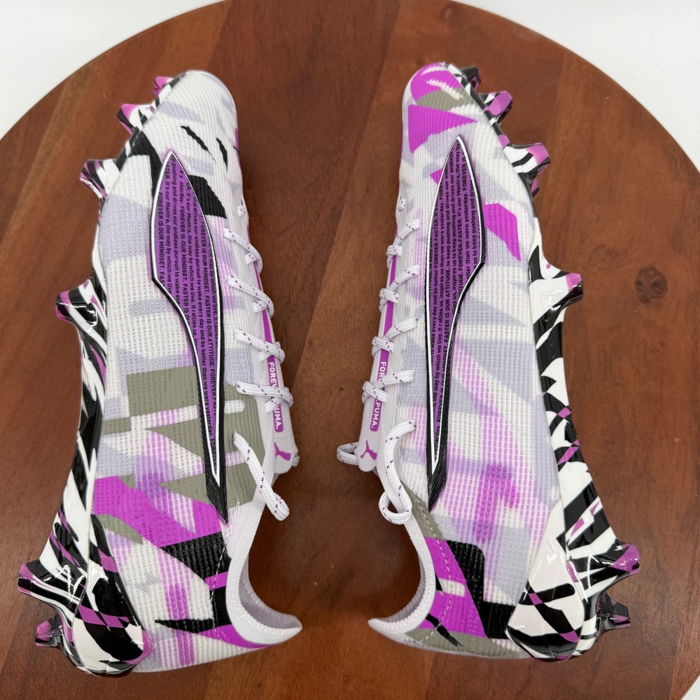 Puma Ultra Ultimate FG/AG Soccer Cleats White Purple Black 108410-01 Men 8 - Picture 10 of 11
